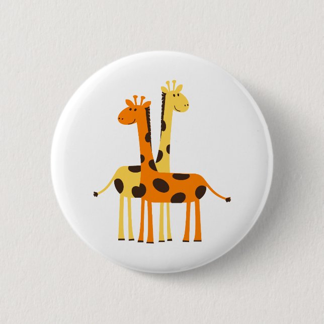 Giraffe Africa Safari Button (Front)