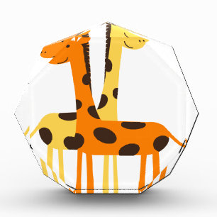 giraffe africa safari wildlife acrylic award
