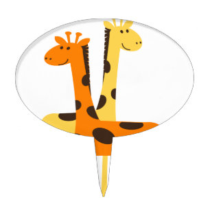 giraffe africa safari wildlife cake topper
