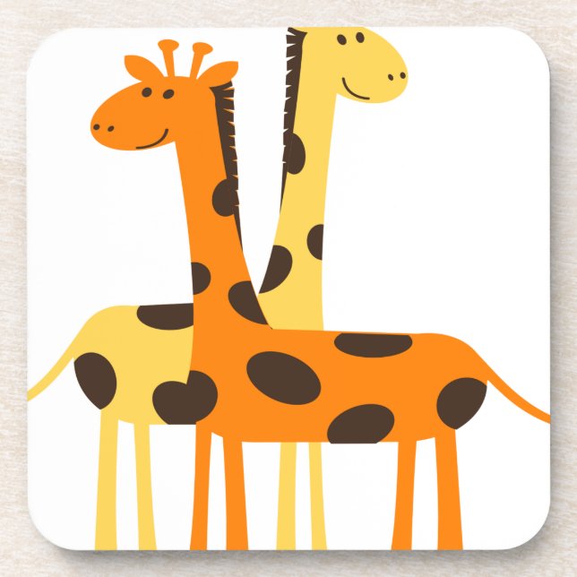 giraffe africa safari wildlife drink coaster (Front)
