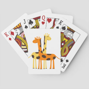 giraffe africa safari wildlife poker cards