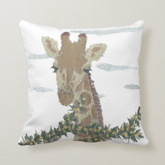 Giraffe, African Animal Throw Pillow
