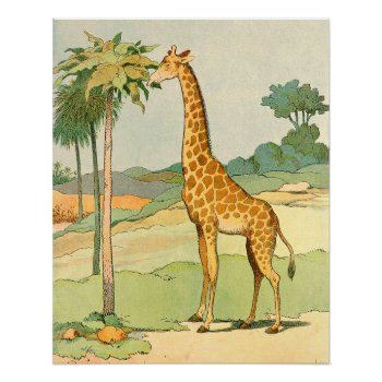 Giraffe African Travel Perfect Poster by kidslife at Zazzle