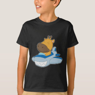 Giraffe Airplane T-Shirt