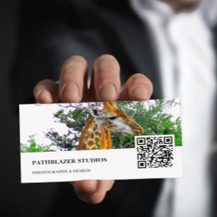 Giraffe Aloe Wildlife Photography Business Card