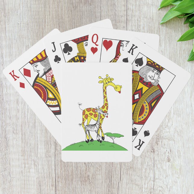 Giraffe And A Zebra Playing Cards (Creator Uploaded)