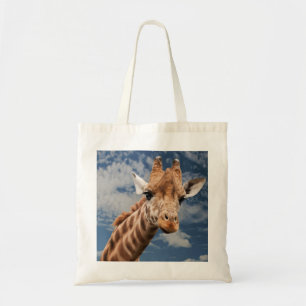 Giraffe and Blue Sky Tote Bag