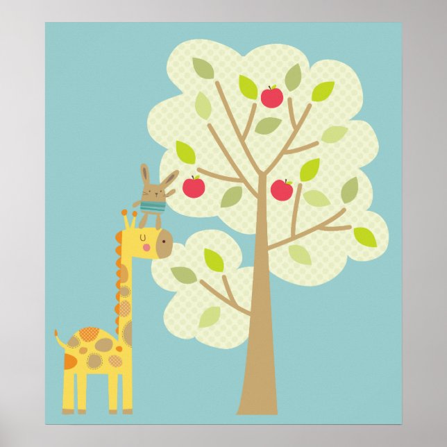 Giraffe and Bunny Poster (Front)