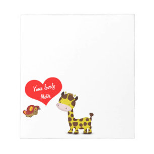 Giraffe and Butterfly Lovely Note