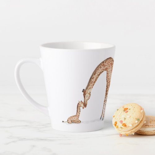 Giraffe and calf Best mom ever latte mug