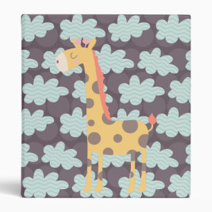 Giraffe and Clouds Binder