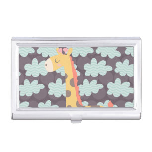 Giraffe and Clouds Case For Business Cards