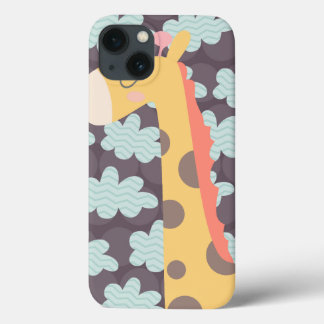 Giraffe and Clouds iPhone 13 Case