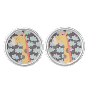 Giraffe and Clouds Cufflinks