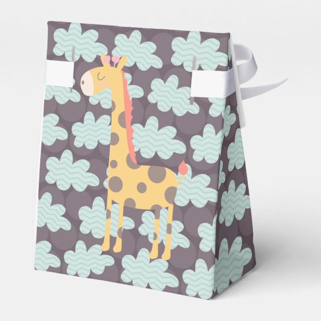 Giraffe and Clouds Favor Boxes (Back Side)