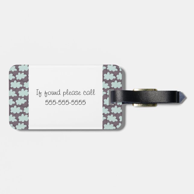 Giraffe and Clouds Luggage Tag (Back Horizontal)