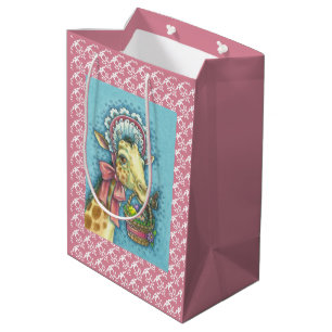 GIRAFFE AND EASTER BASKET GIFT BAG Med
