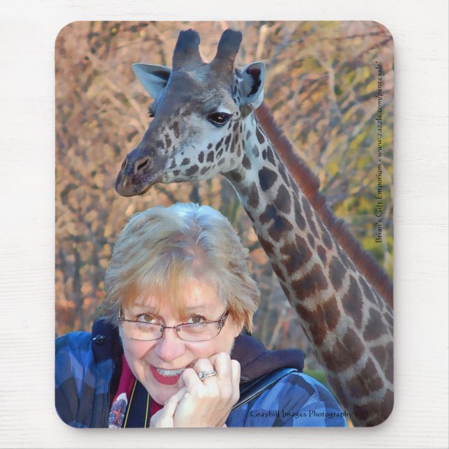 Giraffe and Jean Mouse Pad (Front)