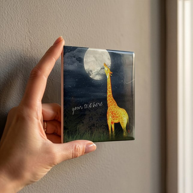 Giraffe and Moon | Custom Ceramic Photo Tile (Creator Uploaded)