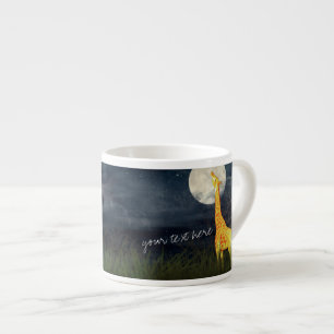 Giraffe and Moon Custom Jumbo Mug / Espresso Mug