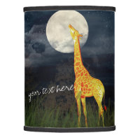 Giraffe and Moon | Custom Lamp Shade Tripod Lamp