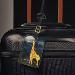 Giraffe and Moon Custom Luggage Tag leather strap<br><div class="desc">What the moon tastes like? Giraffe and Moon | Custom Luggage Tag w/ leather strap.</div>