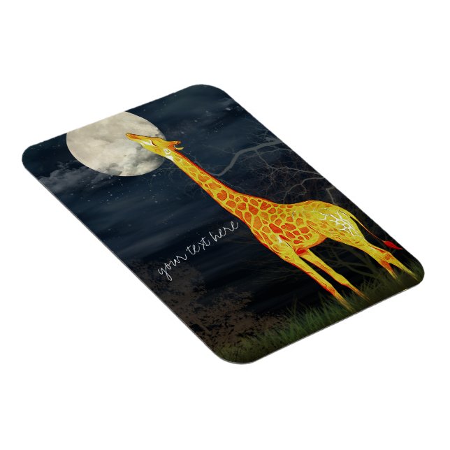 Giraffe and Moon | Custom Photo Magnet (Right Side)