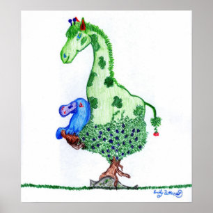 Giraffe and Platypus Poster