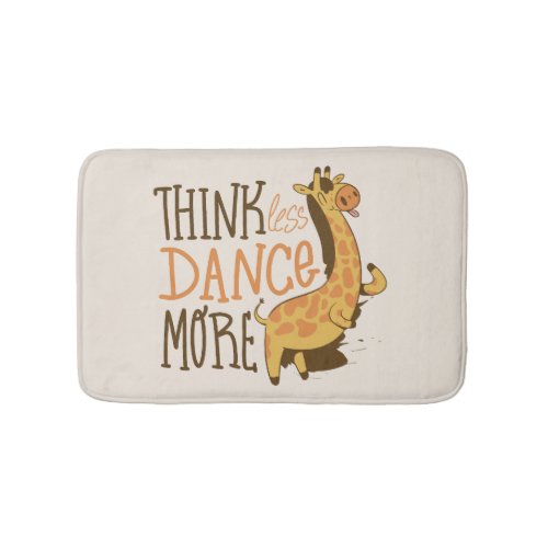 Giraffe animal dancing cartoon design bath mat