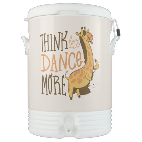 Giraffe animal dancing cartoon design beverage cooler