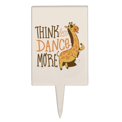 Giraffe animal dancing cartoon design cake topper