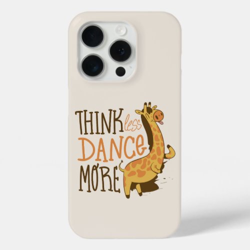 Giraffe animal dancing cartoon design iPhone 15 pro case