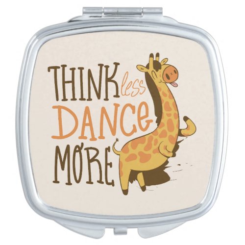 Giraffe animal dancing cartoon design compact mirror