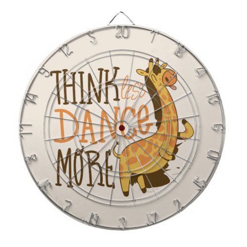 Giraffe animal dancing cartoon design dart board