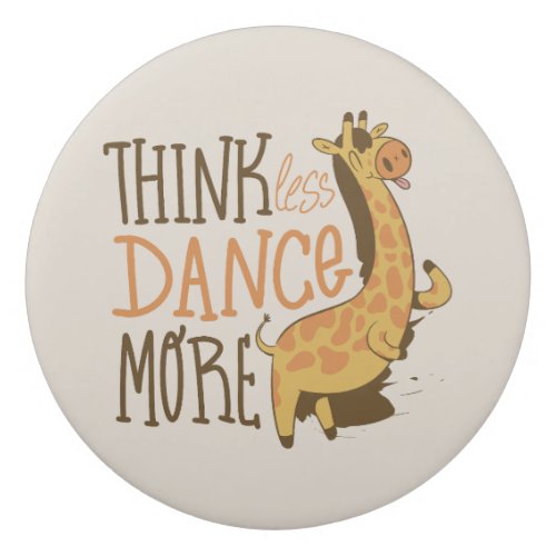 Giraffe animal dancing cartoon design eraser