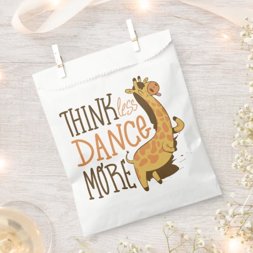 Giraffe animal dancing cartoon design favor bag