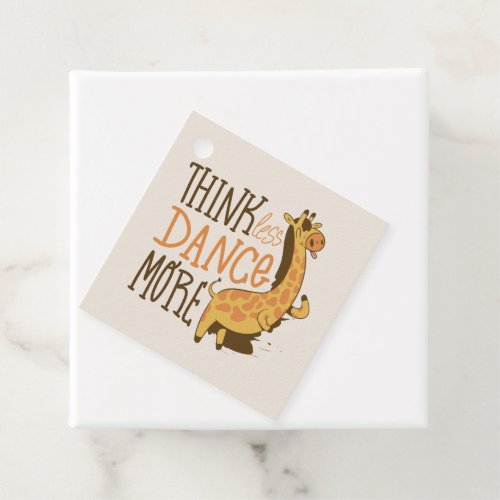 Giraffe animal dancing cartoon design favor tags