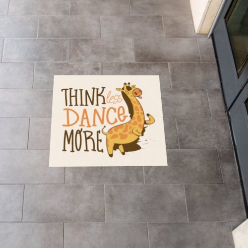 Giraffe animal dancing cartoon design floor decals
