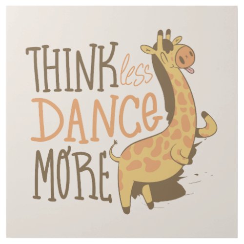Giraffe animal dancing cartoon design gallery wrap