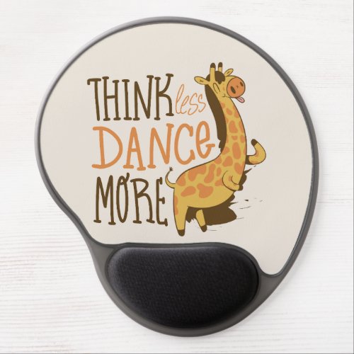 Giraffe animal dancing cartoon design gel mouse pad