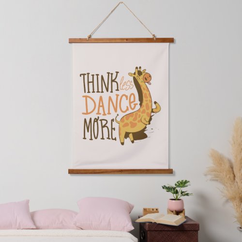 Giraffe animal dancing cartoon design hanging tapestry