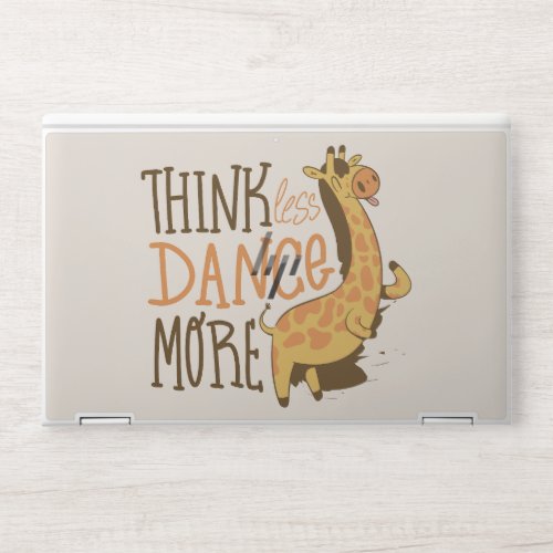 Giraffe animal dancing cartoon design HP laptop skin