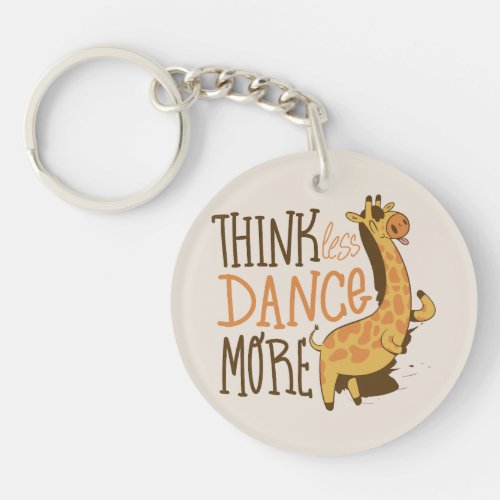 Giraffe animal dancing cartoon design  keychain