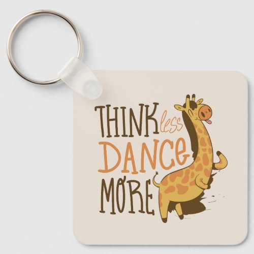 Giraffe animal dancing cartoon design  keychain