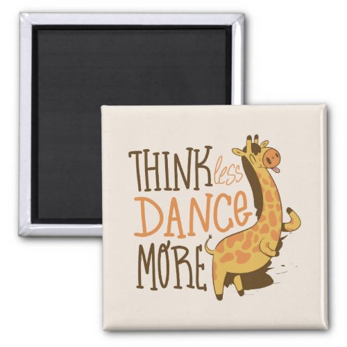 Giraffe animal dancing cartoon design magnet