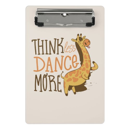 Giraffe animal dancing cartoon design mini clipboard