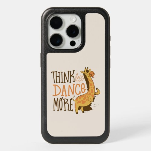 Giraffe animal dancing cartoon design iPhone 15 pro case