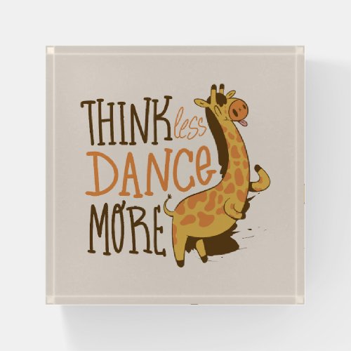 Giraffe animal dancing cartoon design paperweight