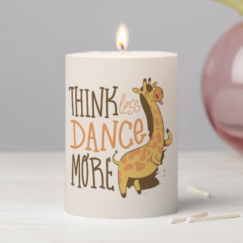 Giraffe animal dancing cartoon design pillar candle