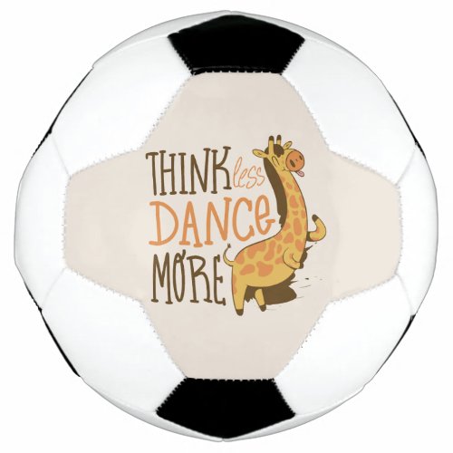 Giraffe animal dancing cartoon design soccer ball